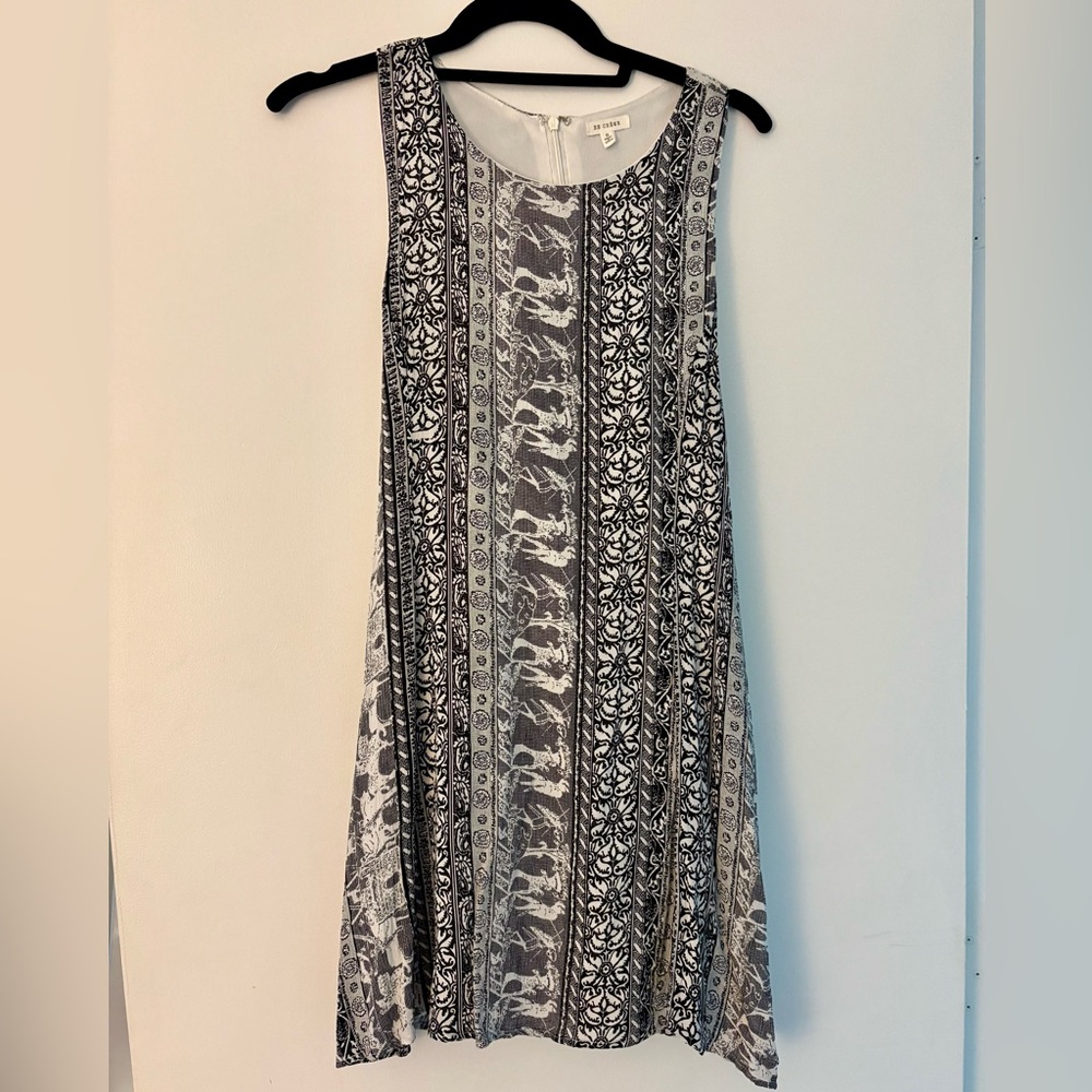 Black & White Patterned Mini Dress